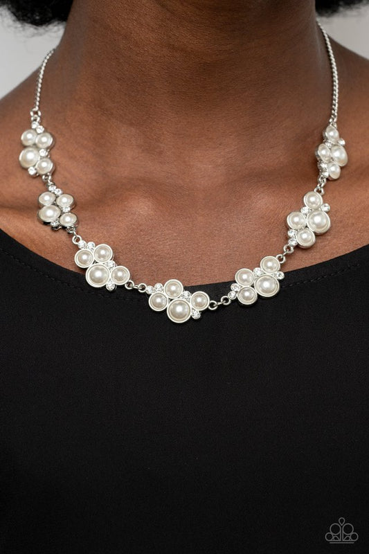 GRACE to the Top - White - Paparazzi Necklace Image