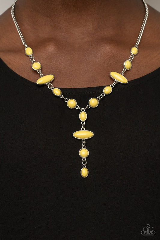 Authentically Adventurous - Yellow - Paparazzi Necklace Image