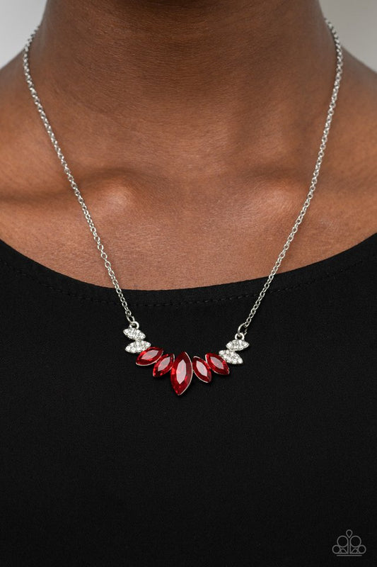 One Empire at a Time - Red - Paparazzi Necklace Image