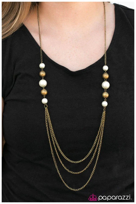 Paparazzi Necklace ~ The Outer Limits - Brass