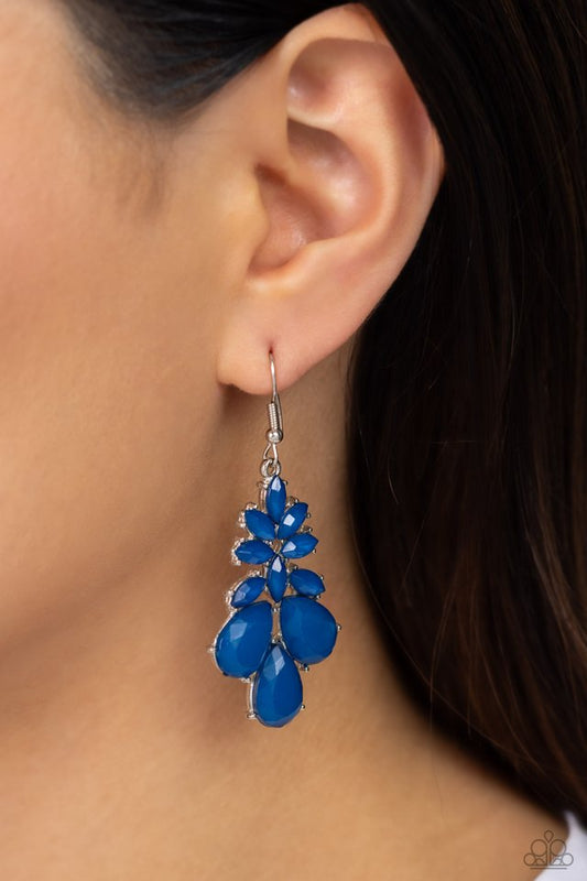 Fashionista Fiesta - Blue - Paparazzi Earring Image