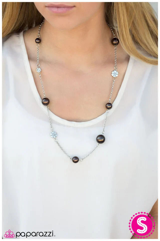 Paparazzi Necklace ~ Living The Charmed Life - Brown