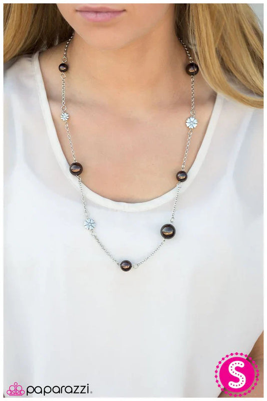 Paparazzi Necklace ~ Living The Charmed Life - Brown
