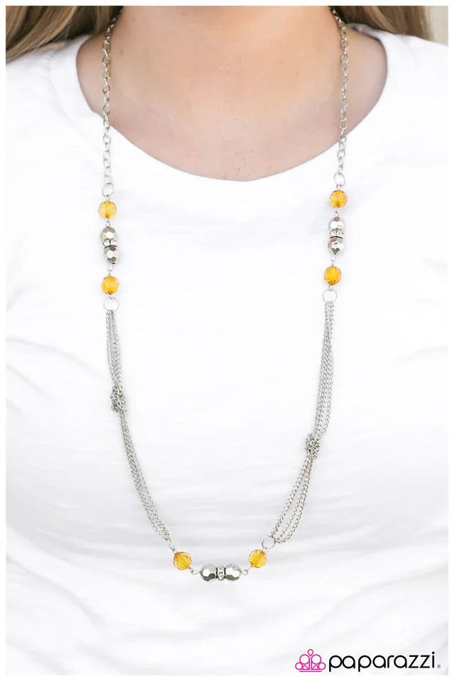 Paparazzi Necklace ~ All Dolled Up - Yellow