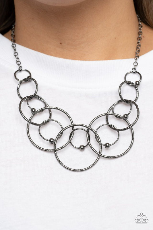 ���Encircled in Elegance - Black - Paparazzi Necklace Image