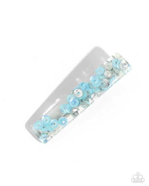Sequin Shimmer - Blue - Paparazzi Hair Accessories Image