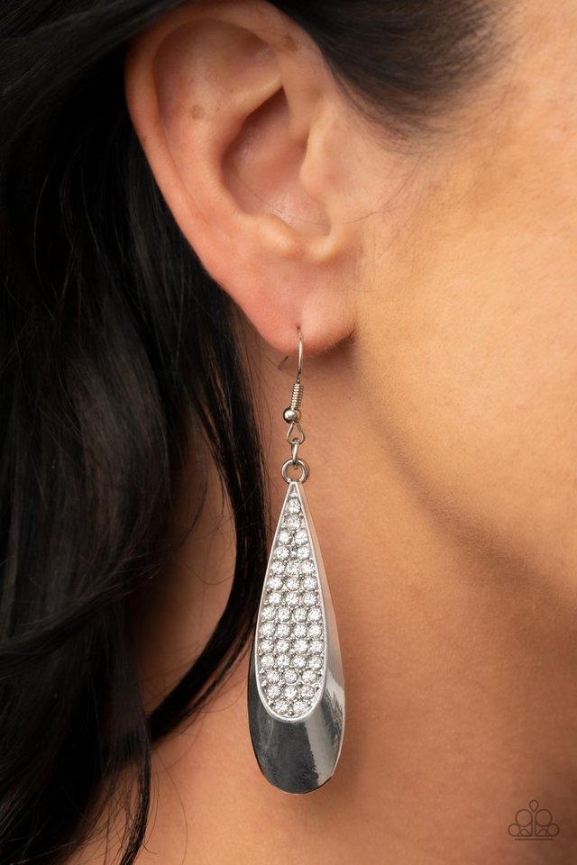 Prismatically Persuasive - White - Paparazzi Earring Image