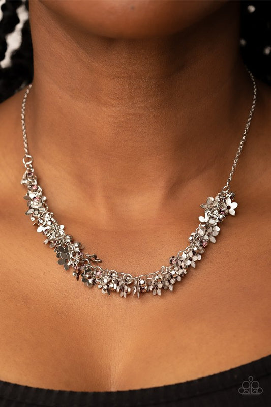 Fearlessly Floral - Purple - Paparazzi Necklace Image