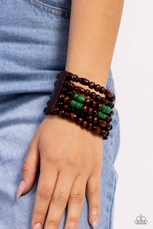 Paradise Palazzo - Green - Paparazzi Bracelet Image