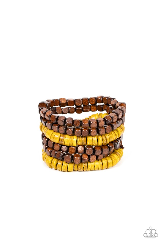 Fiji Fiesta - Yellow - Paparazzi Bracelet Image
