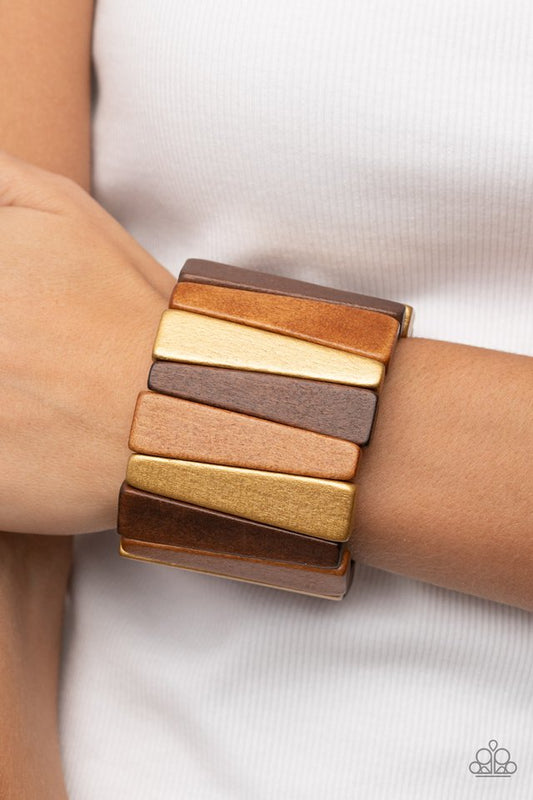 Bahama Boardwalk - Brown - Paparazzi Bracelet Image