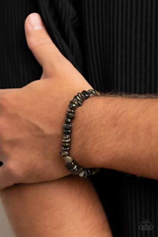 Grounded for Life - Black - Paparazzi Bracelet Image