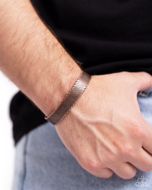 Thunder Trek - Copper - Paparazzi Bracelet Image