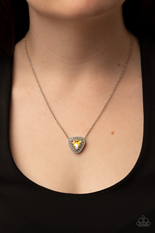 The Whole Package - Yellow - Paparazzi Necklace Image