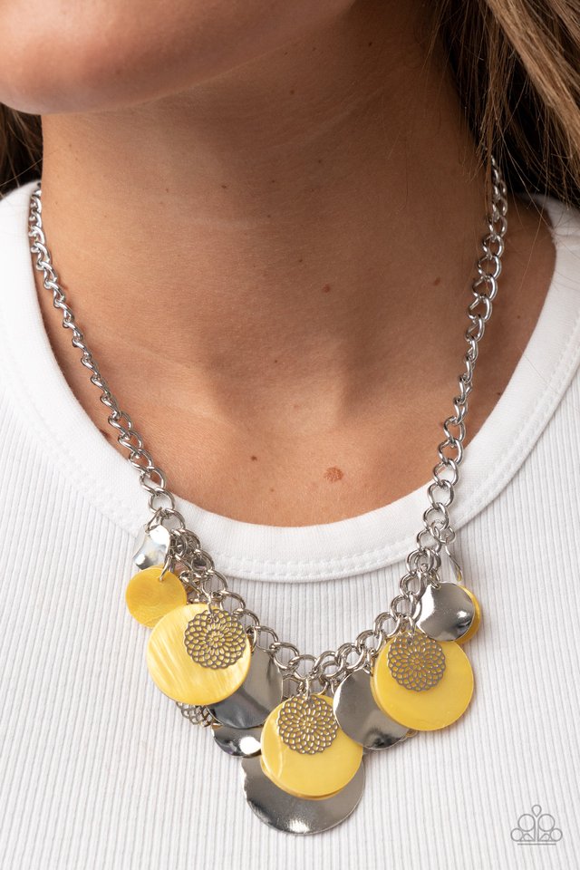 Oceanic Opera - Yellow - Paparazzi Necklace Image
