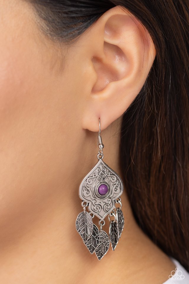 Desert Canopy - Purple - Paparazzi Earring Image