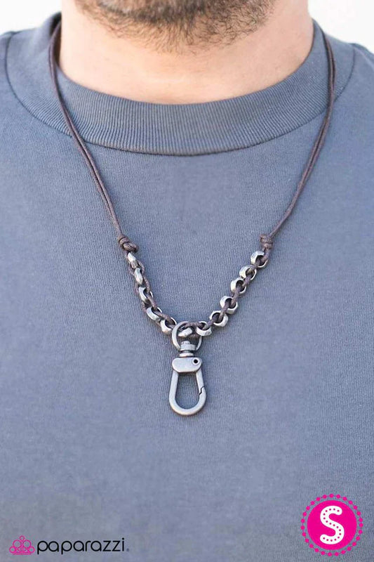 Paparazzi Necklace ~ The Manly Man - Black