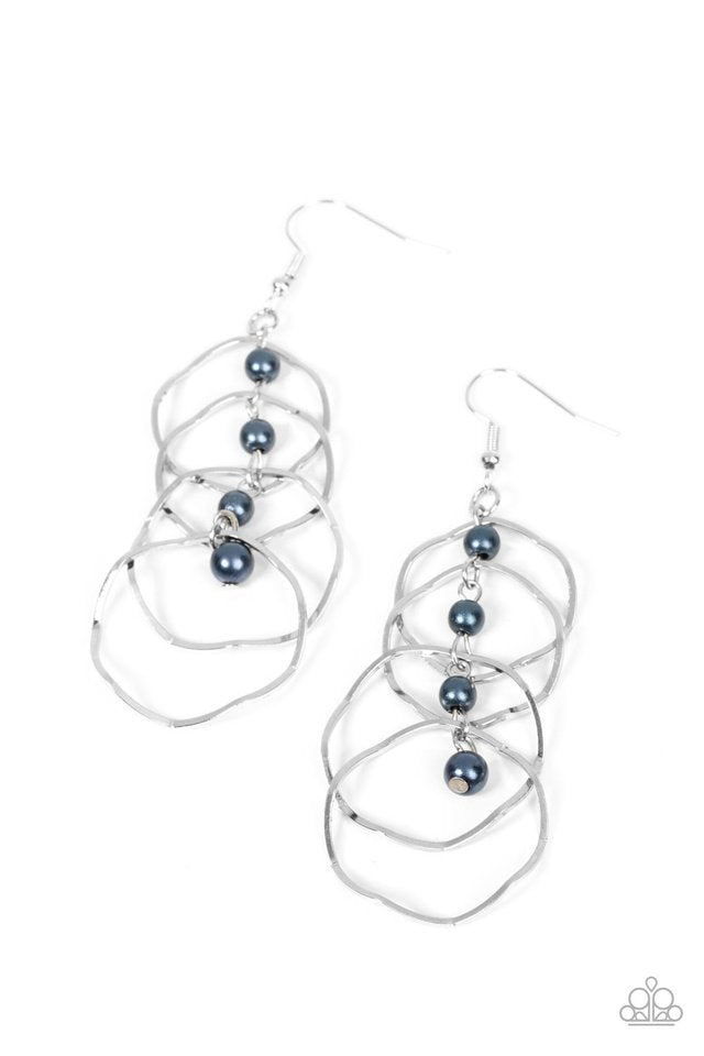 Pearl Palooza - Blue - Paparazzi Earring Image