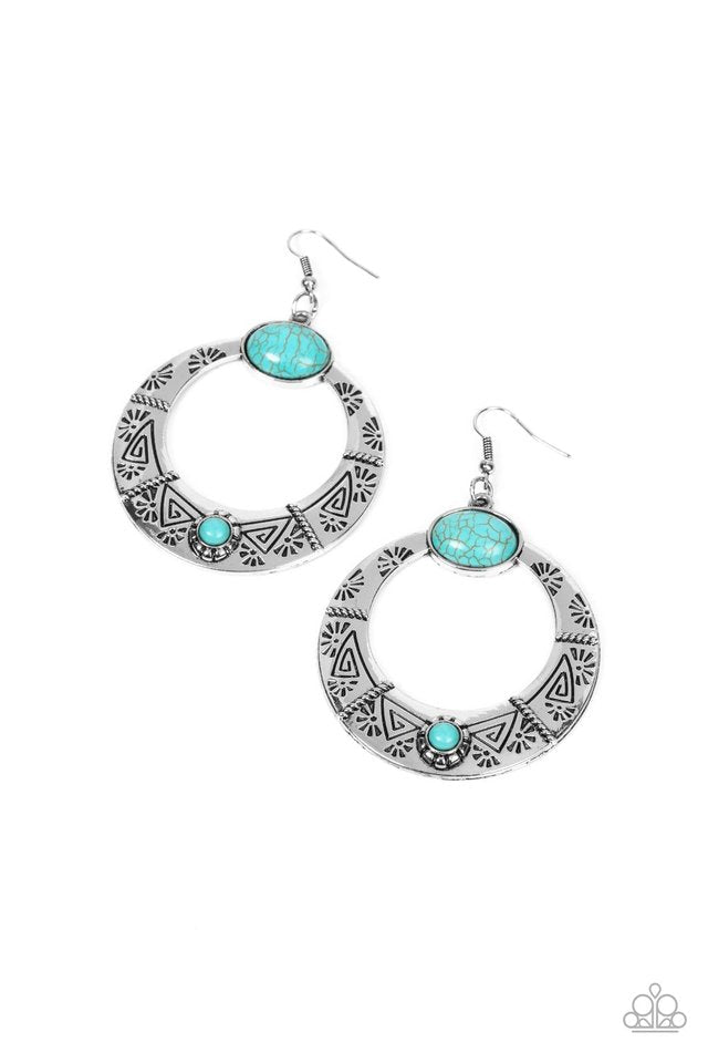 ​Garden Glyphs - Blue - Paparazzi Earring Image