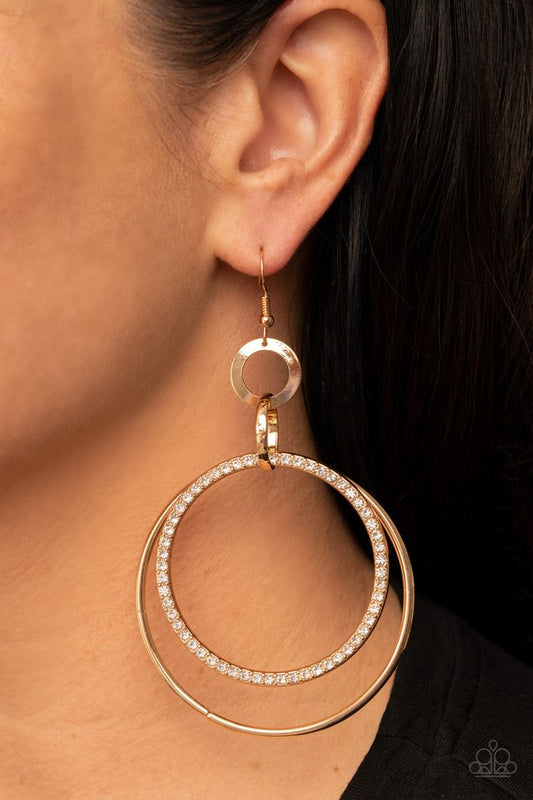 ​Haute Hysteria - Gold - Paparazzi Earring Image