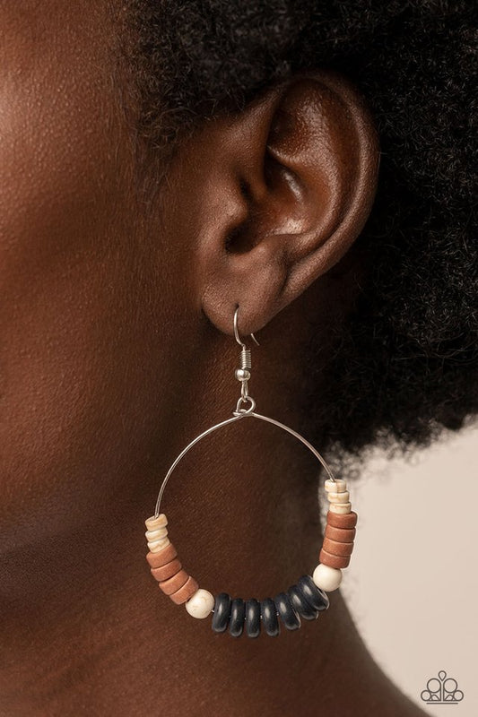 Earthy Esteem - Black - Paparazzi Earring Image