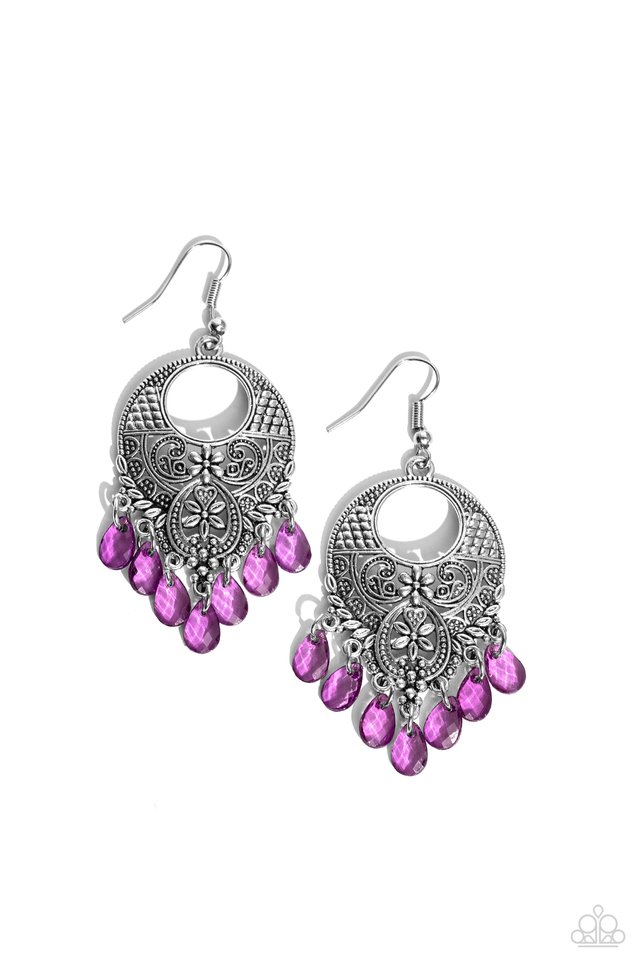 Prismatically Prairie - Purple - Paparazzi Earring Image