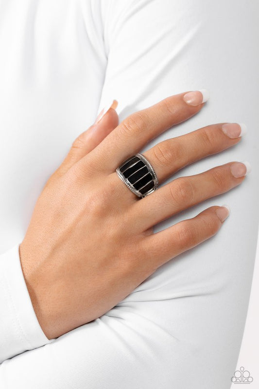 SWATCH Your Step - Black - Paparazzi Ring Image