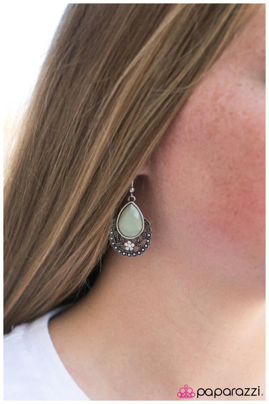 Paparazzi Earring ~ Home Sweet Home - Green