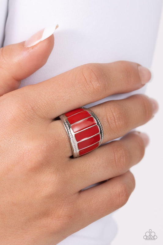 SWATCH Your Step - Red - Paparazzi Ring Image