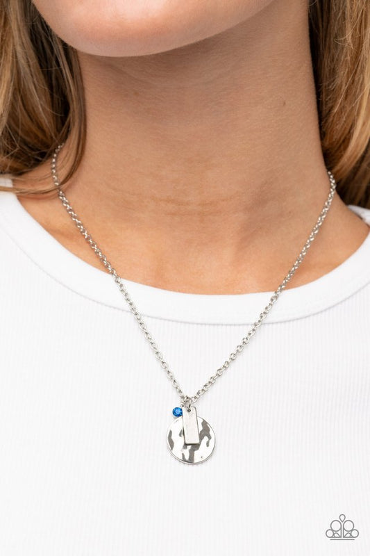 Minimal EFFORTLESS - Blue - Paparazzi Necklace Image