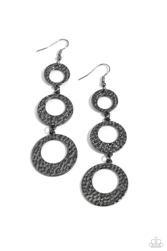 ​High Society Stunner - Black - Paparazzi Earring Image