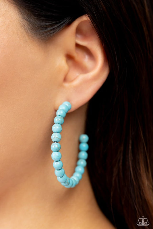 ​Rural Retrograde - Blue - Paparazzi Earring Image