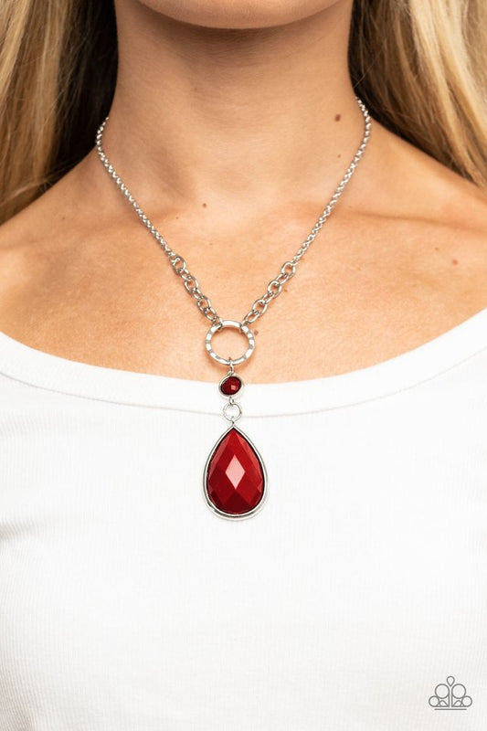 Valley Girl Glamour - Red - Paparazzi Necklace Image