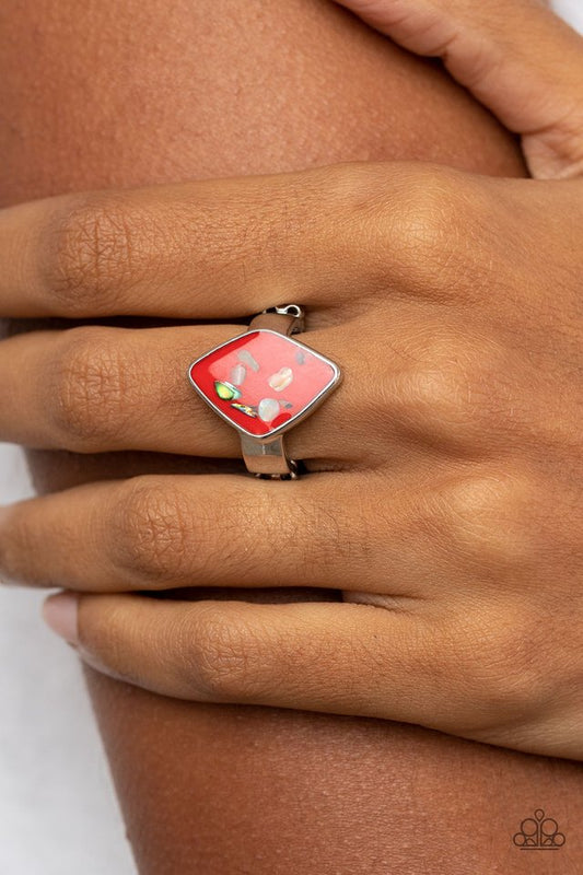 Stellar Shores - Red - Paparazzi Ring Image