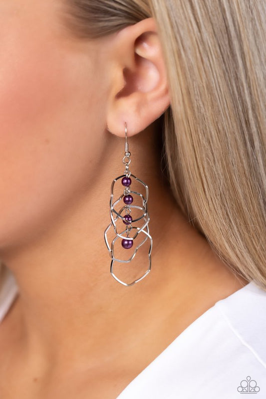 Pearl Palooza - Purple - Paparazzi Earring Image