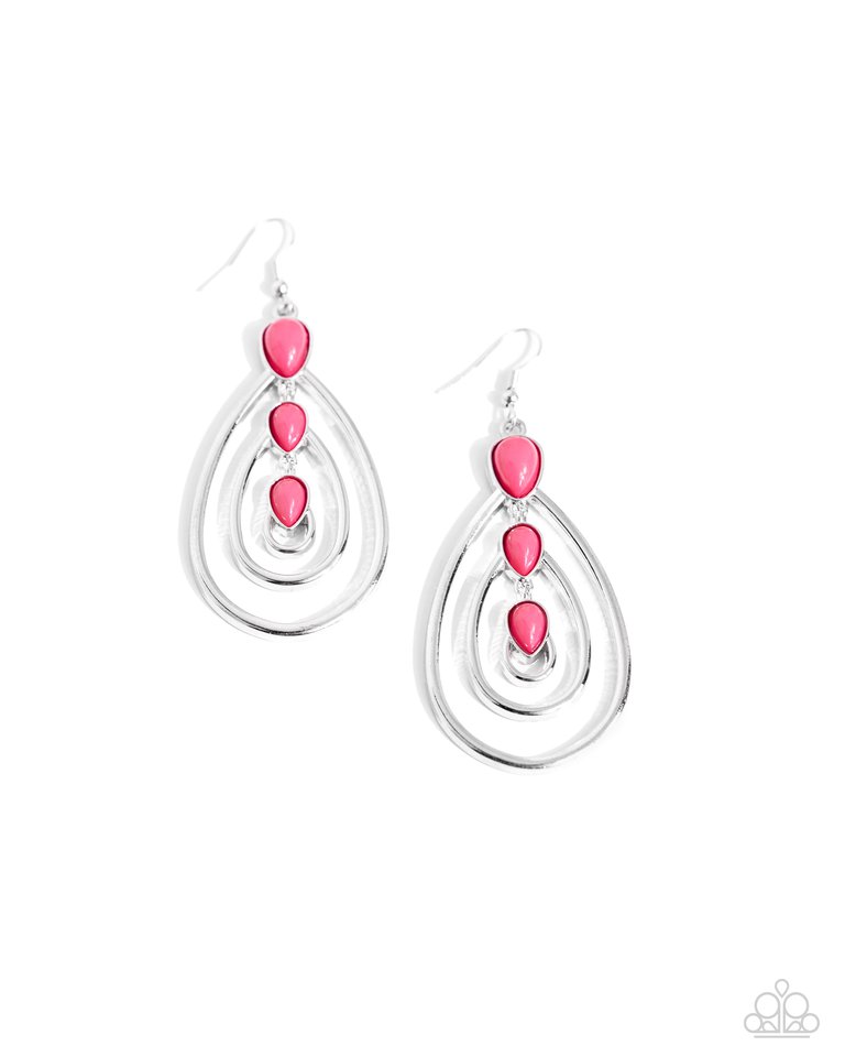Sweat and TIERS - Pink - Paparazzi Earring Image