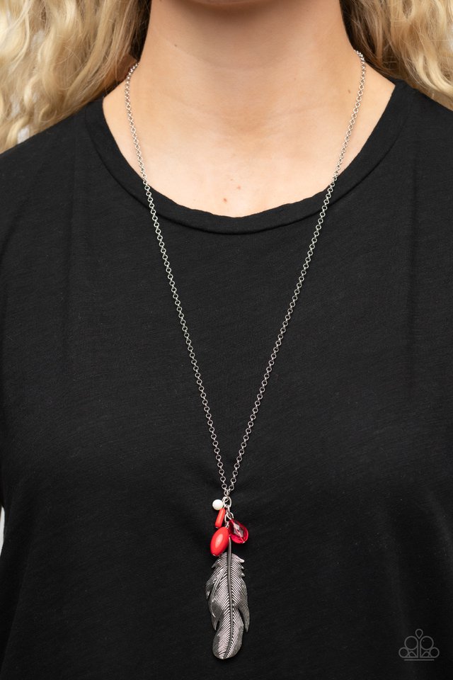 Off the FLOCK - Red - Paparazzi Necklace Image