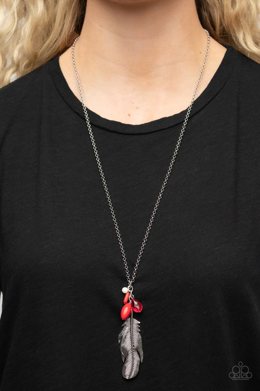 Off the FLOCK - Red - Paparazzi Necklace Image
