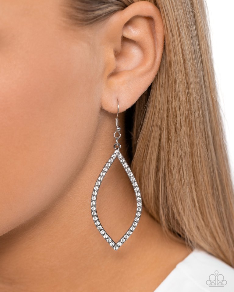 Prosperous Prospects - White - Paparazzi Earring Image