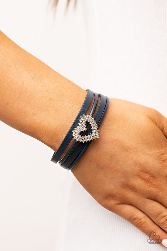 Wildly in Love - Blue - Paparazzi Bracelet Image