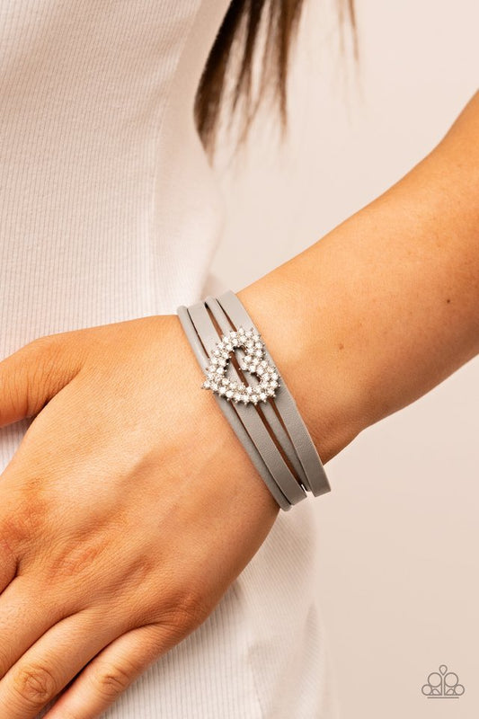 Wildly in Love - Silver - Paparazzi Bracelet Image