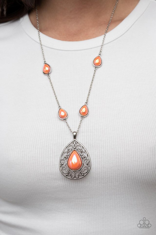 Magical Masquerade - Orange - Paparazzi Necklace Image