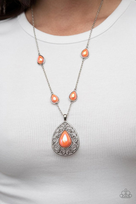 Magical Masquerade - Orange - Paparazzi Necklace Image