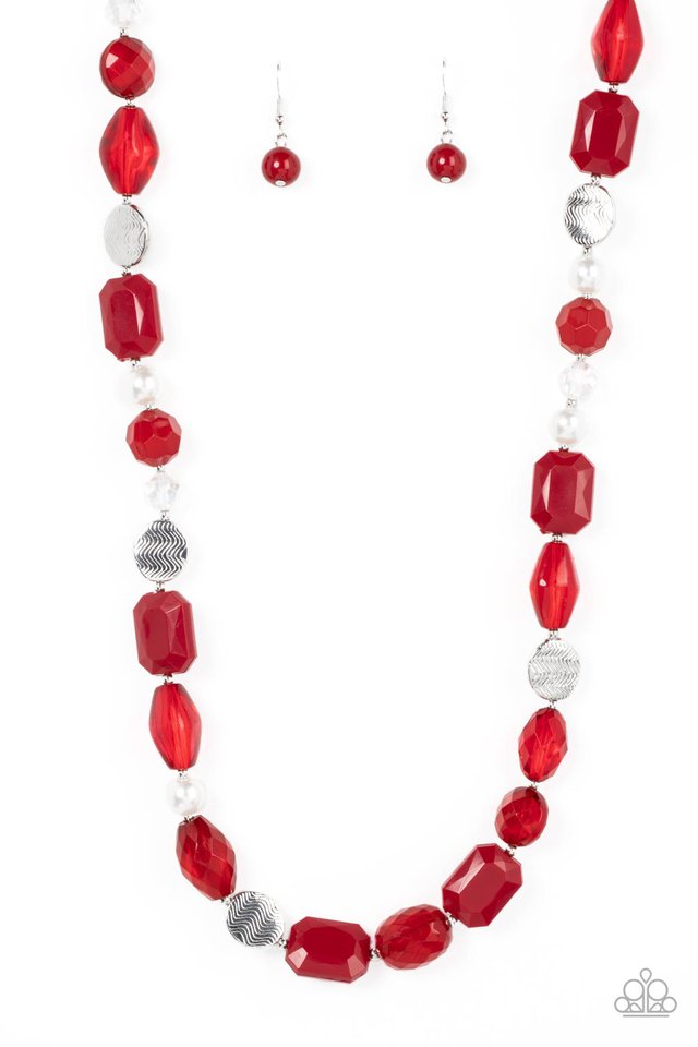 Nautical Sunset - Red - Paparazzi Necklace Image