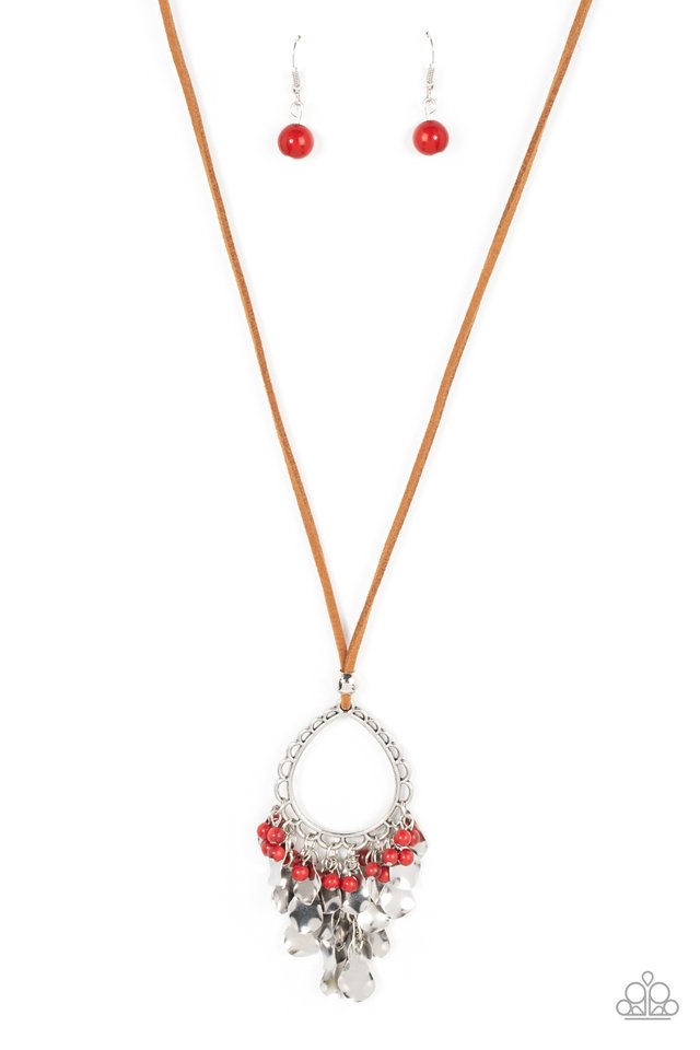 Paradise Pageantry - Red - Paparazzi Necklace Image