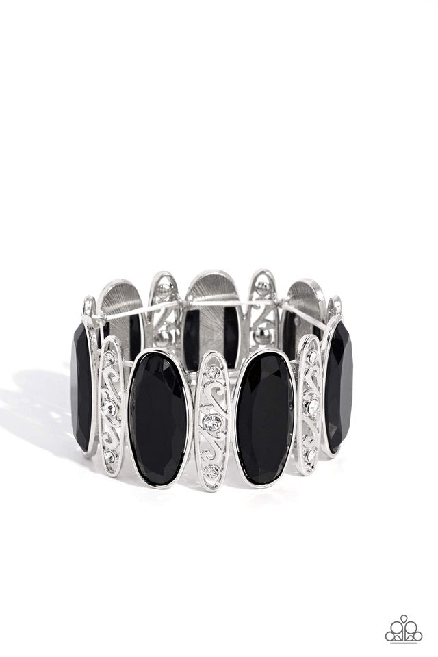 Saturated Sparkle - Black - Paparazzi Bracelet Image