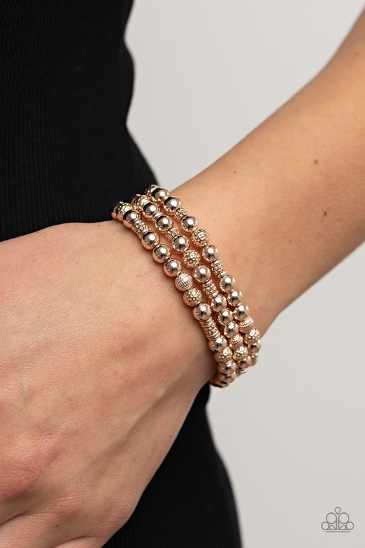 Boundless Boundaries - Rose Gold - Paparazzi Bracelet Image