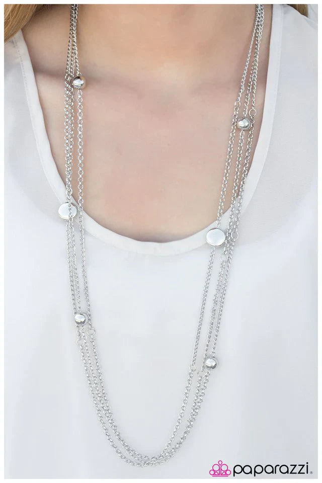 Paparazzi Necklace ~ Life In The Big City - Silver