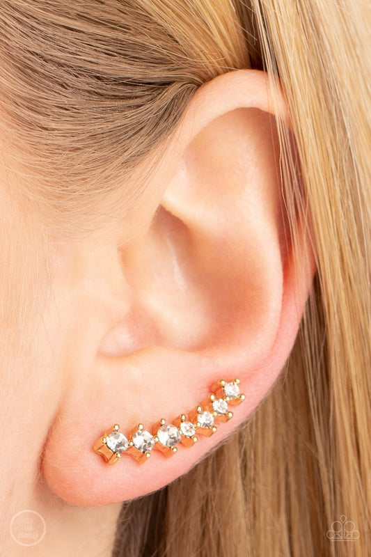 ​PRISMATIC and Proper - Gold - Paparazzi Earring Image