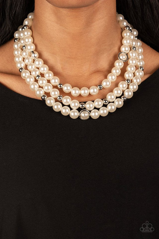 Needs No Introduction - White - Paparazzi Necklace Image